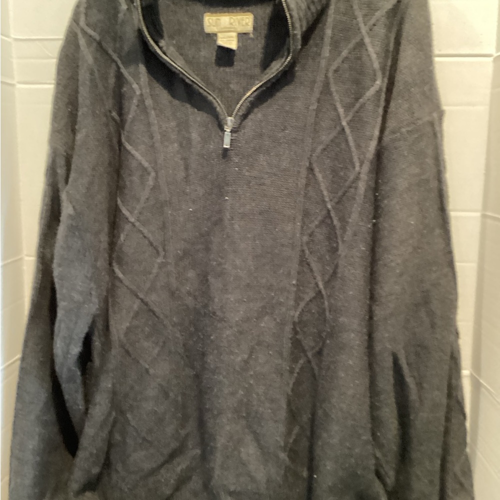 Men's sun river navy blue pullover Sweater size 2 x large